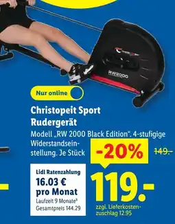 Lidl Christopeit sport rudergerät Angebot
