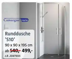 Bauhaus Camargue vario runddusche 's10' Angebot