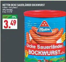 Marktkauf Metten dicke sauerländer bockwurst Angebot