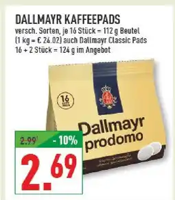 Marktkauf Dallmayr prodomo kaffeepads Angebot