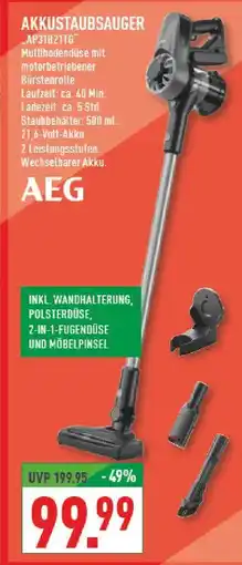 Marktkauf Aeg akkustaubsauger ap31b211tg Angebot
