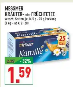 Marktkauf Messmer kräuter- oder früchtetee Angebot