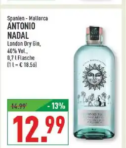 Marktkauf Antonio nadal london dry gin Angebot