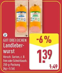Aldi Nord GUT DREI EICHEN Landleberwurst Angebot