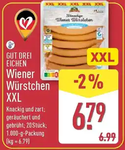 Aldi Nord GUT DREI EICHEN Wiener Würstchen XXL Angebot