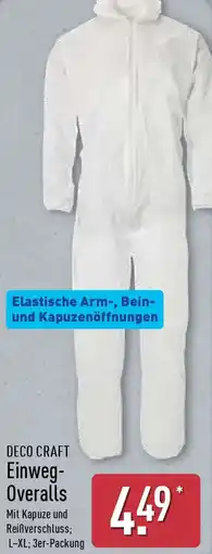 Aldi Nord DECO CRAFT Einweg Overalls Angebot