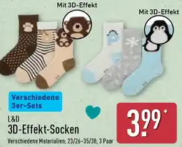 Aldi Nord L&D 3D-Effekt-Socken Angebot
