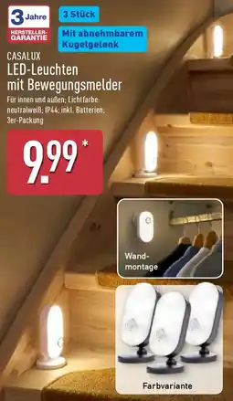 Aldi Nord CASALUX LED-Leuchten mit Bewegungsmelder Angebot