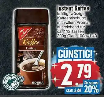 Edeka Gut & Günstig Instant Kaffee Angebot