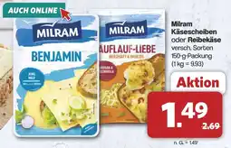 Famila Nord West Milram Käsescheiben oder Reibekäse Angebot