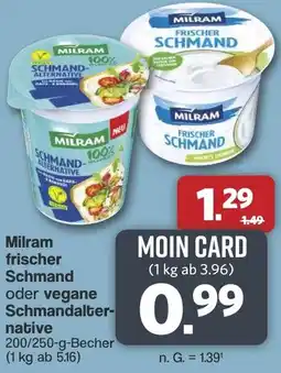 Famila Nord West Milram frischer Schmand oder vegane Schmandalternative Angebot