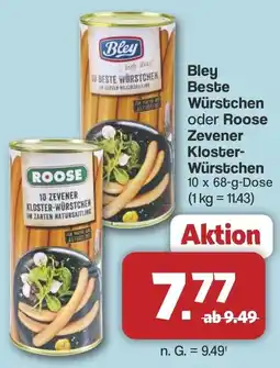 Famila Nord West Bley Beste Würstchen oder Roose Zevener Kloster-Würstchen Angebot