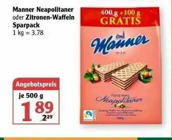 Globus Manner Neapolitaner Oder Zitronen-waffeln Sparpack Angebot