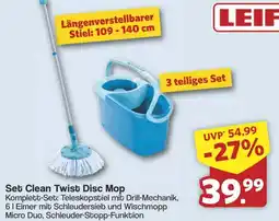 Famila Nord West LEIFHEIT Set Clean Twist Disc Mop Angebot
