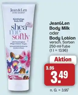 Famila Nord West Jean&Len Body Milk oder Body Lotion Angebot