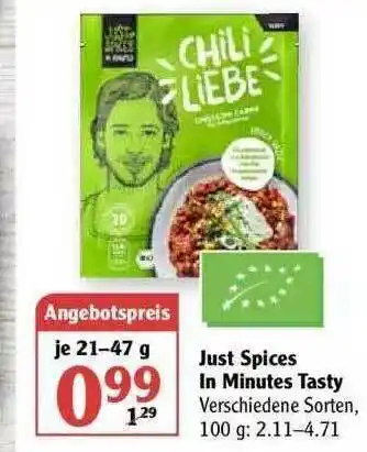 Globus Just Spices In Minutes Tasty Angebot