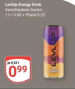 Globus LevlUp Energy Drink Angebot
