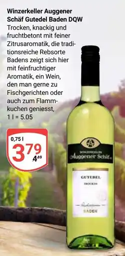 Globus Winzerkeller Auggener Schäf Gutedel Baden DQW Angebot