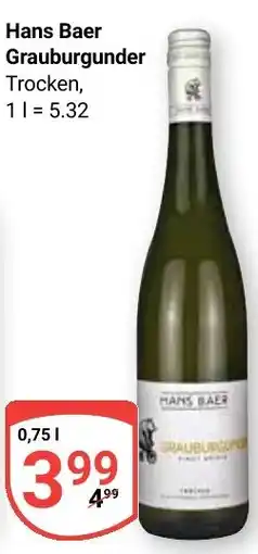 Globus Hans Baer Grauburgunder Trocken Angebot