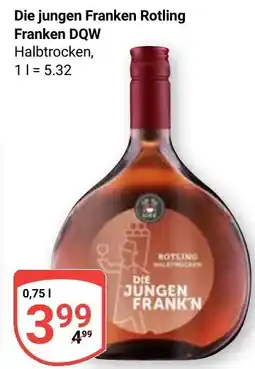 Globus Die jungen Franken Rotling Franken DQW Halbtrocken Angebot