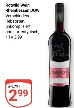 Globus Rotwild Wein Rheinhessen DQW Angebot