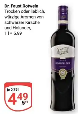 Globus Dr. Faust Rotwein Angebot
