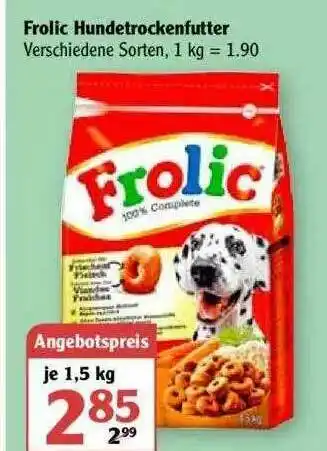 Globus Frolic Hundetrockenfutter Angebot