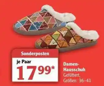 Globus Damen Hausschuh Angebot