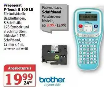 Globus Frägegerät P-touch H 100 Lb Brother Angebot