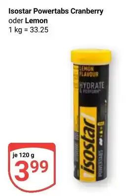 Globus Isostar Powertabs Cranberry oder Lemon Angebot