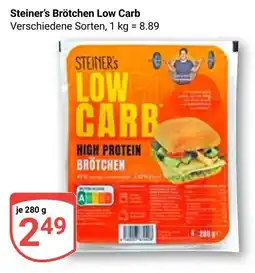 Globus Steiner's Brötchen Low Carb Angebot