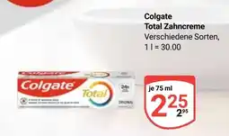 Globus Colgate Total Zahncreme Angebot