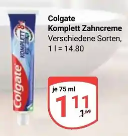 Globus Colgate Komplett Zahncreme Angebot