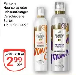 Globus Pantene Haarspray oder Schaumfestiger Angebot