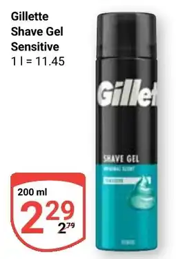 Globus Gillette Shave Gel Sensitive Angebot
