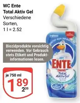 Globus WC Ente Total Aktiv Gel Angebot