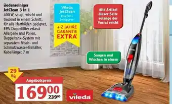 Globus Bodenreiniger Jet Clean 3 In 1vileda Angebot