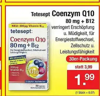 Zimmermann Tetesept Coenzym Q10 80 Mg + B12 Angebot