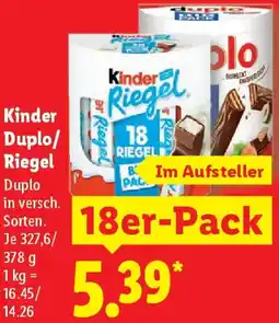 Lidl Kinder Duplo/ Riegel Angebot