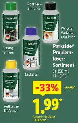 Lidl Parkside Problemlöser Sortiment Angebot