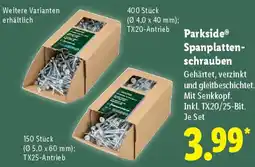 Lidl Parkside Spanplattenschrauben Angebot