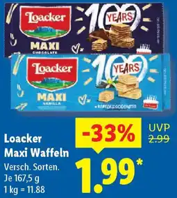 Lidl Loacker Maxi Waffeln Angebot