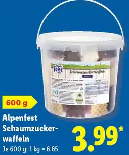 Lidl Alpenfest Schaumzuckerwaffeln Angebot