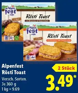 Lidl Alpenfest Rösti Toast Angebot