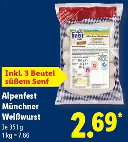 Lidl Alpenfest Münchner Weißwurst Angebot