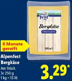 Lidl Alpenfest Bergkäse Angebot