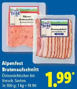 Lidl Alpenfest Bratenaufschnitt Angebot