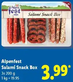 Lidl Alpenfest Salami Snack Box Angebot