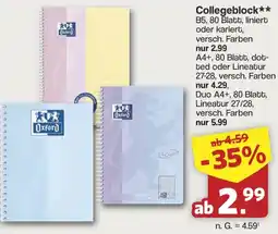 Famila Nord West Oxford Collegeblock Angebot