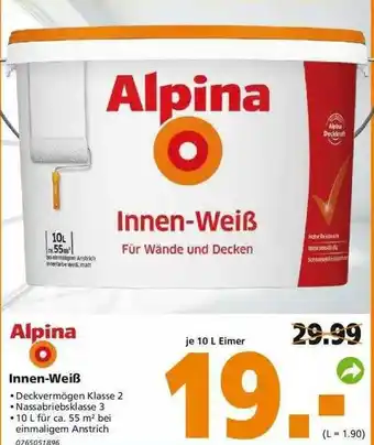 Globus Baumarkt Alpina Innen-weiß Angebot